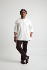 Patawali Three Quarter Sleeve Top  - Antique White