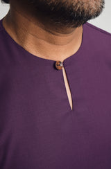 Patawali Three Quarter Sleeve Top  - Dark Purple