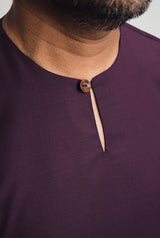 Patawali Three Quarter Sleeve Top  - Dark Purple