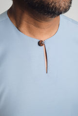 Patawali Three Quarter Sleeve Top  - Light Blue