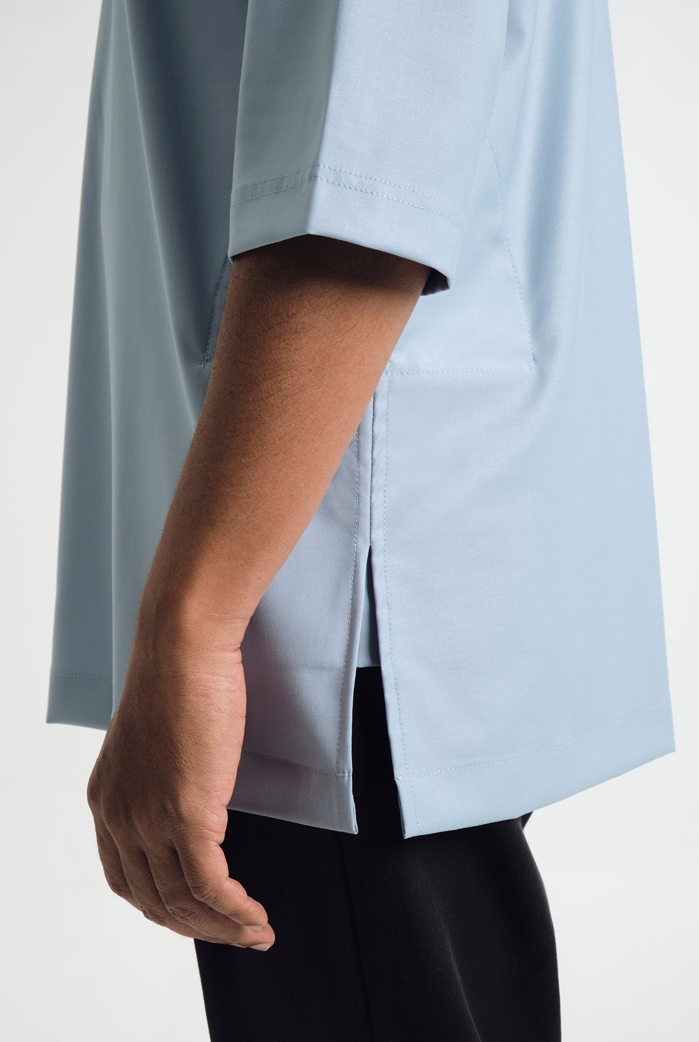 Patawali Three Quarter Sleeve Top  - Light Blue