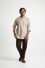 Patawali Three Quarter Sleeve Top  - Light Olive