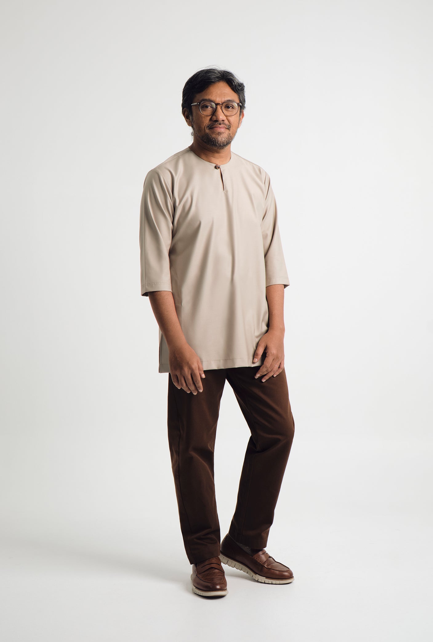 Patawali Three Quarter Sleeve Top  - Light Olive