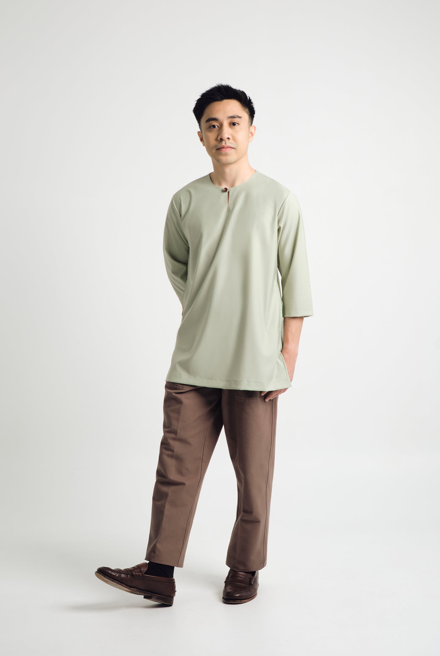 Patawali Three Quarter Sleeve Top  - Mint Green