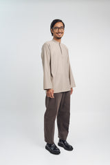 Patawali Collared Top  - Light Olive