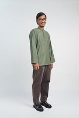 Patawali Collared Top  - Pickle Green