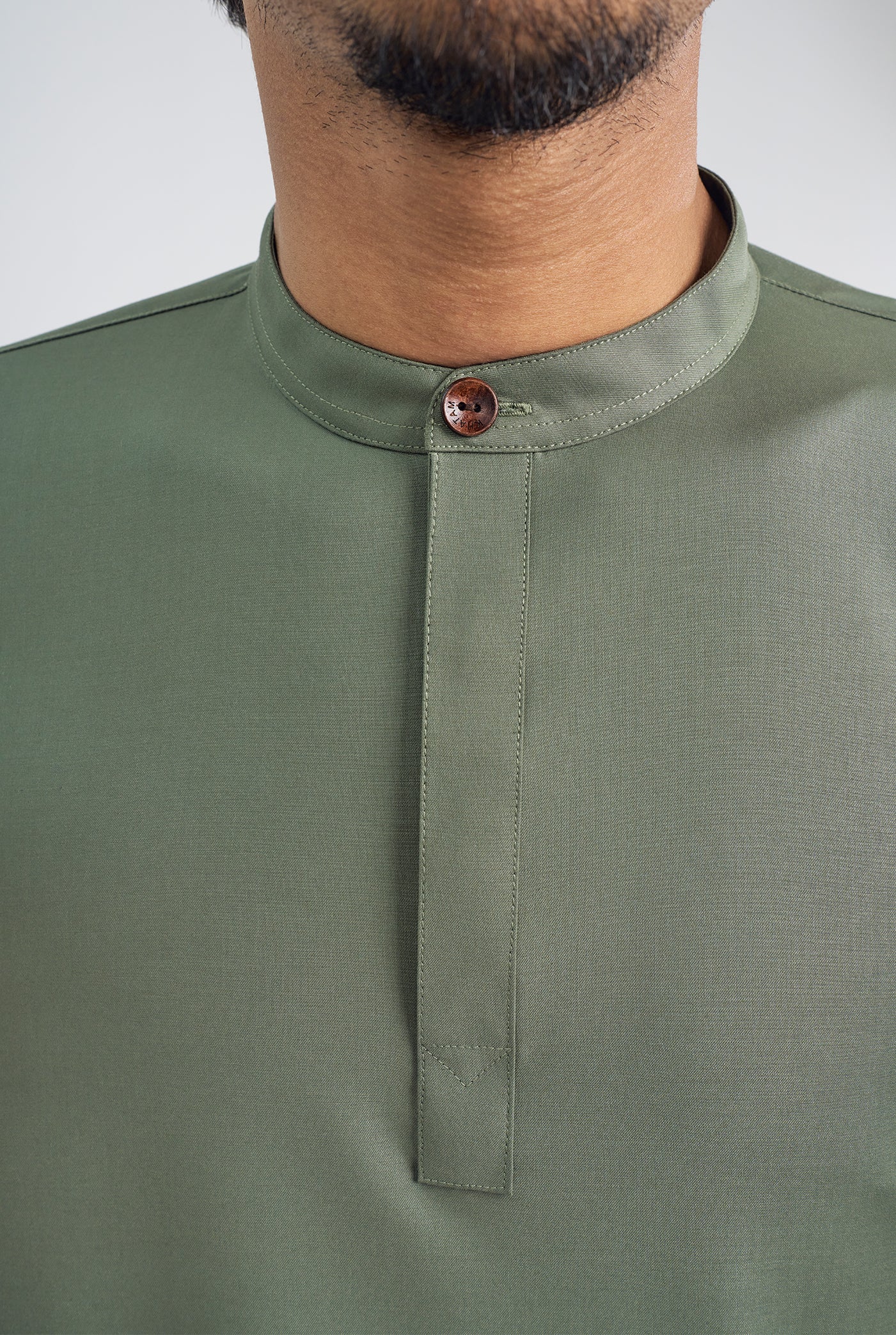 Patawali Collared Top  - Pickle Green