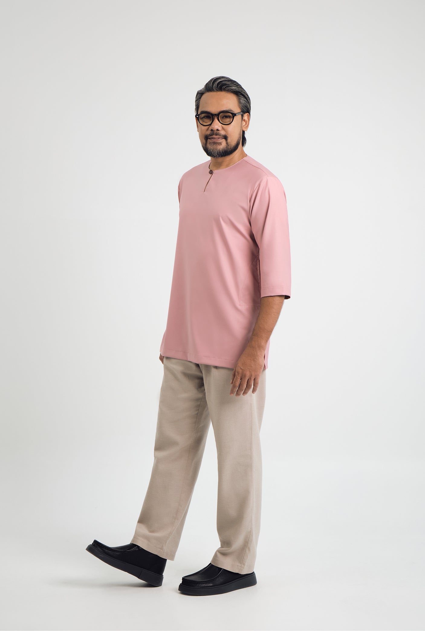 Patawali Three Quarter Sleeve Top  - Dusty Pink