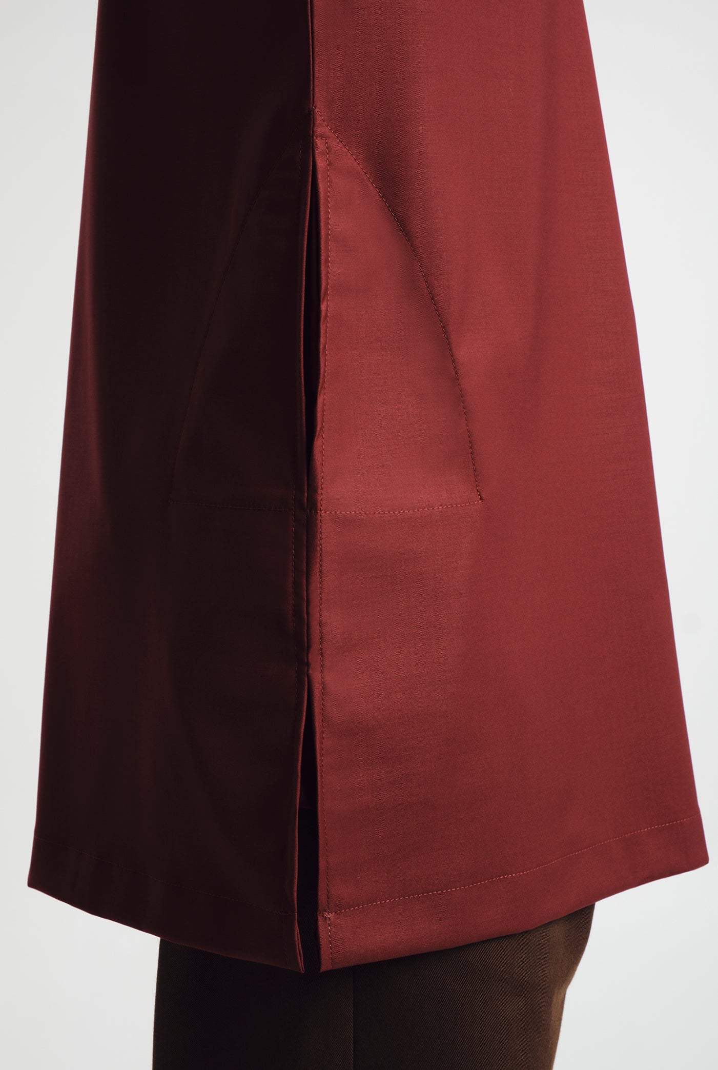 Patawali Three Quarter Sleeve Top  - Mahogany Red