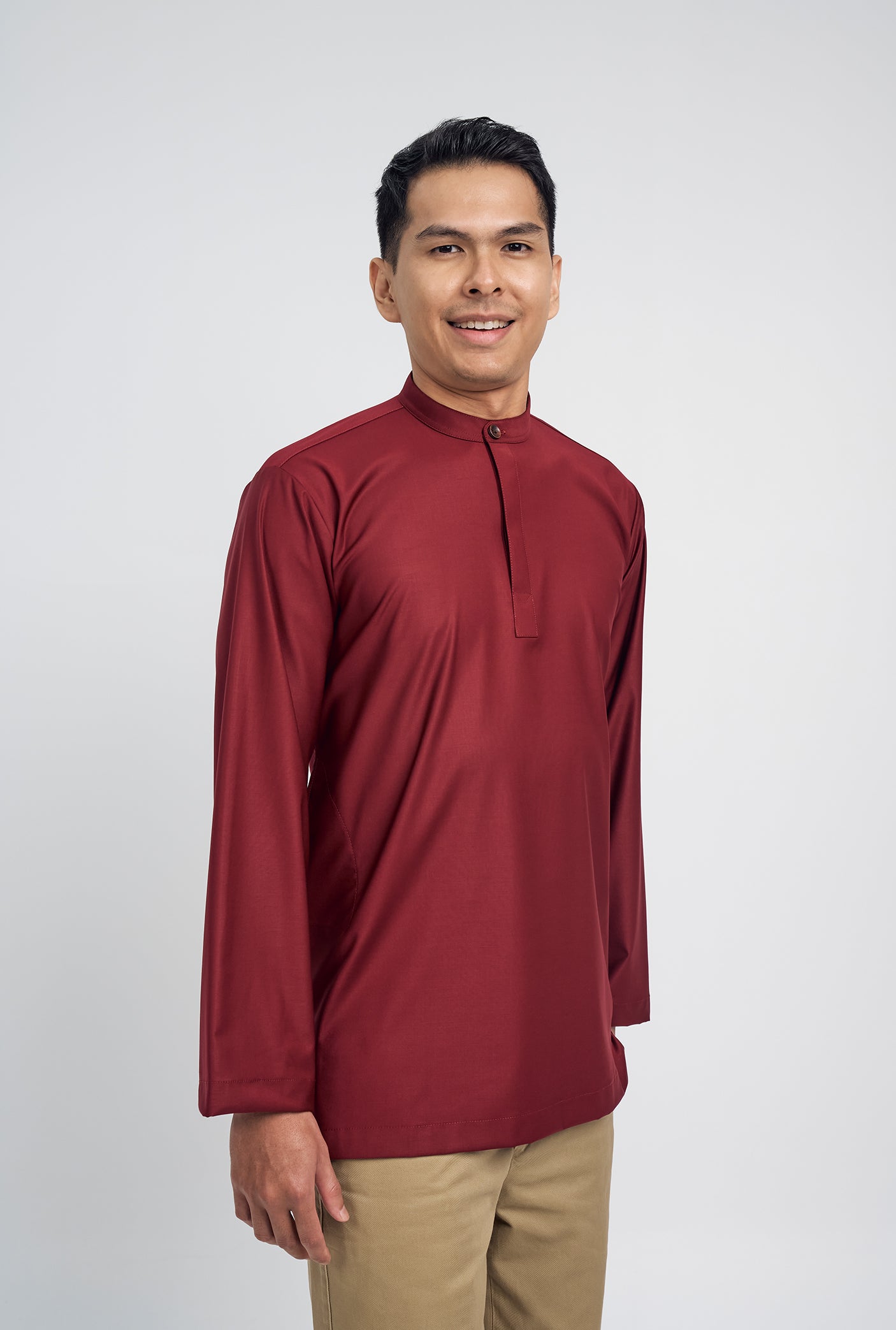 Patawali Collared Top  - Mahogany Red