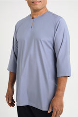 Patawali Three Quarter Sleeve Top  - Stone Blue