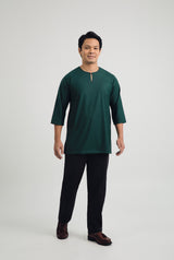 Patawali Three Quarter Sleeve Top  - Emerald Green