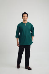 Patawali Three Quarter Sleeve Top  - Emerald Green