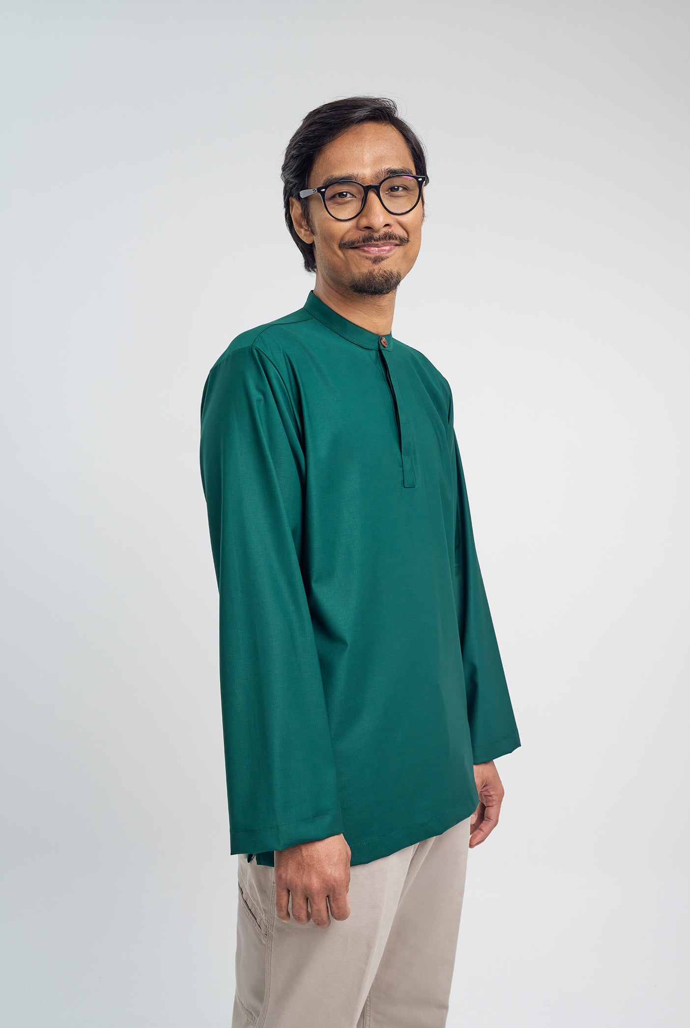 Patawali Collared Top  - Emerald Green