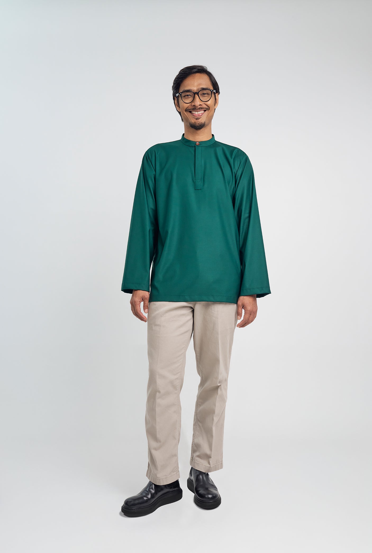 Patawali Collared Top  - Emerald Green