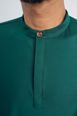 Patawali Collared Top  - Emerald Green
