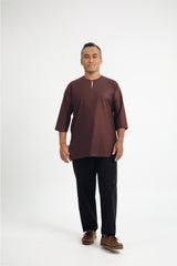Patawali Three Quarter Sleeve Top  - Dark Brown