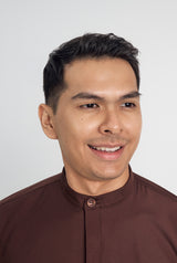 Patawali Collared Top  - Dark Brown