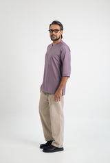 Patawali Three Quarter Sleeve Top  - Dusty Lilac