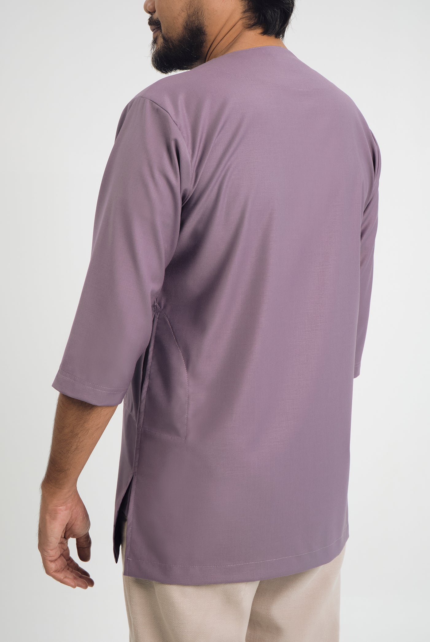 Patawali Three Quarter Sleeve Top  - Dusty Lilac