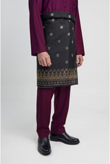 Patawali Modern Fit Baju Melayu Cekak Musang - Purple Manggis