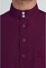 Patawali Modern Fit Baju Melayu Cekak Musang - Purple Manggis