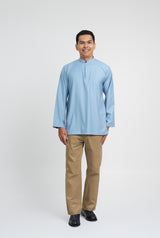 Patawali Collared Top  - Light Blue