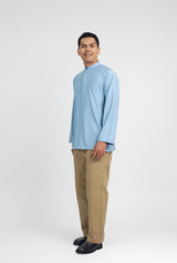 Patawali Collared Top  - Light Blue