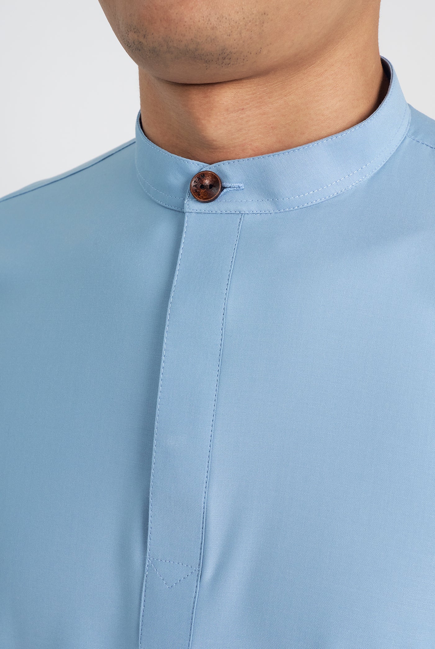 Patawali Collared Top  - Light Blue