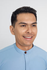 Patawali Collared Top  - Light Blue
