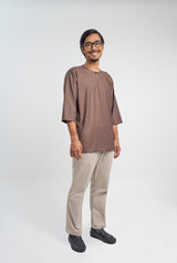 Patawali Three Quarter Sleeve Top  - Espresso