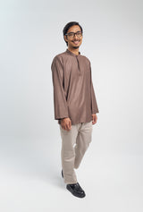Patawali Collared Top  - Espresso