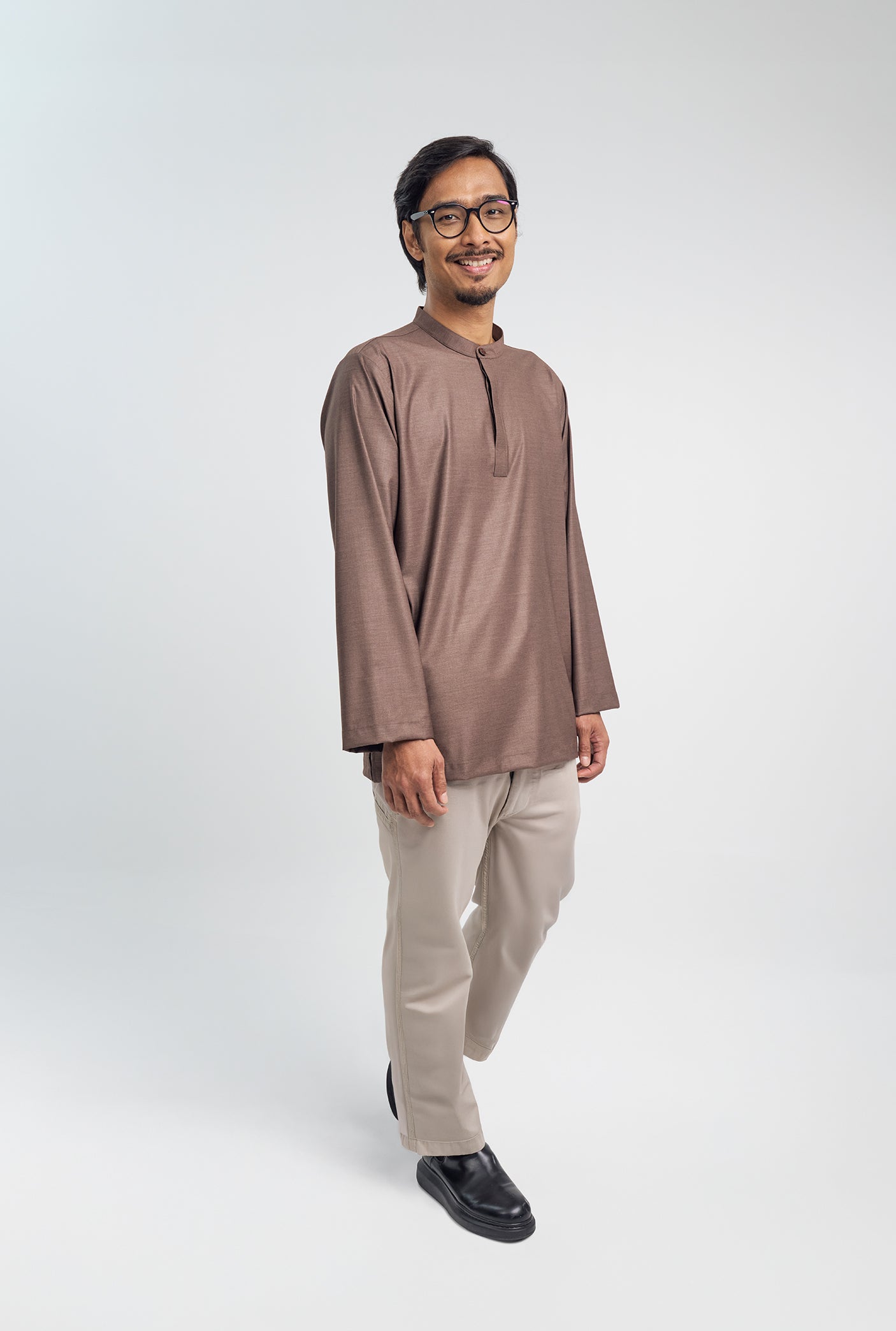 Patawali Collared Top  - Espresso
