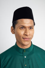 Patawali Classic Fit Baju Melayu Cekak Musang - Emerald Green