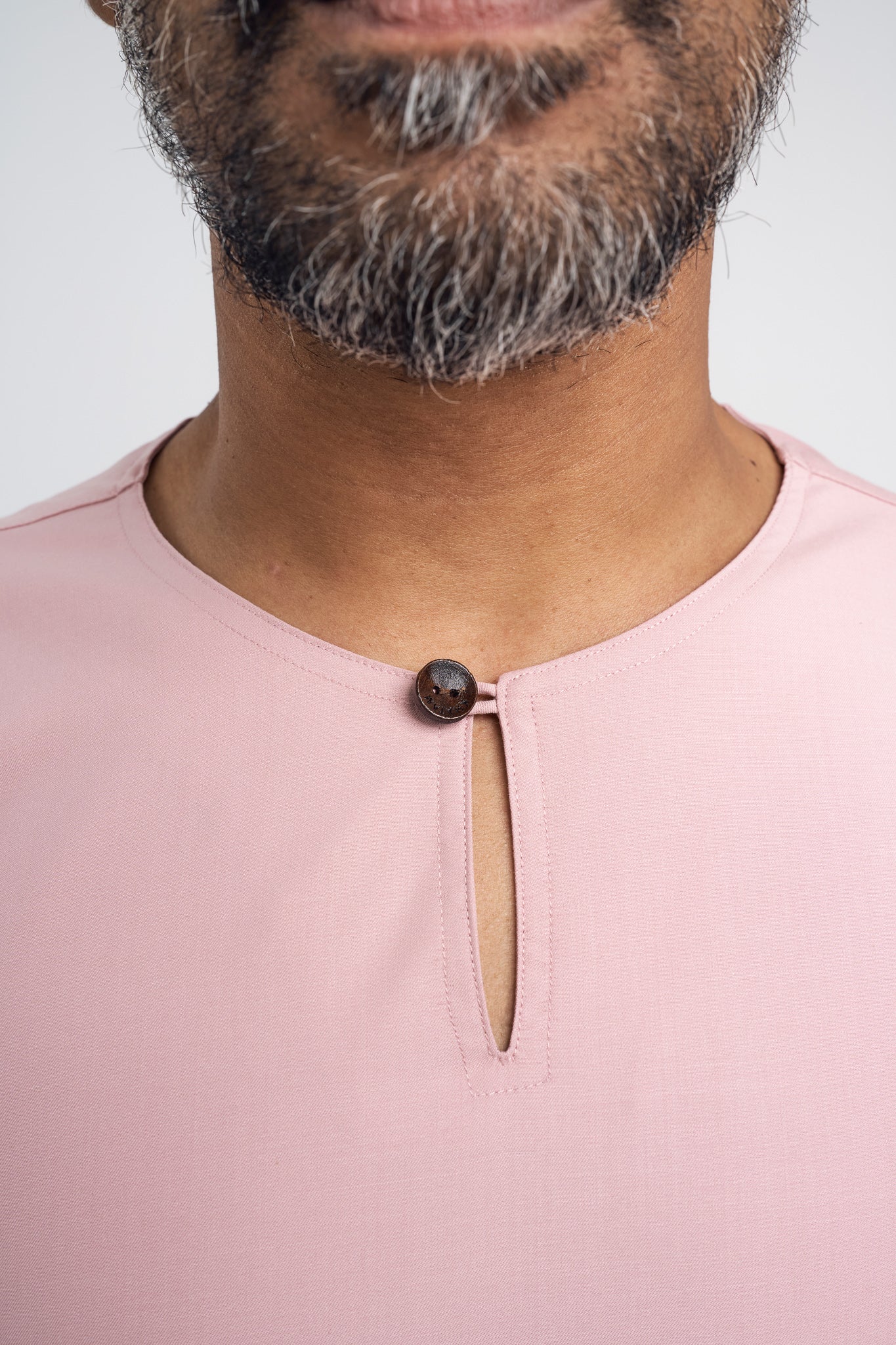 Patawali Modern Fit Baju Melayu Teluk Belanga - Soft Pink