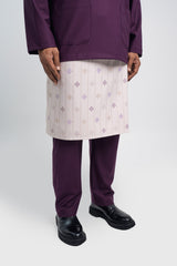 Patawali Modern Fit Baju Melayu Teluk Belanga - Dark Purple