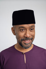 Patawali Modern Fit Baju Melayu Teluk Belanga - Dark Purple