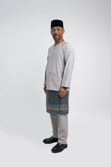 Patawali Modern Fit Baju Melayu Teluk Belanga - Ash Grey