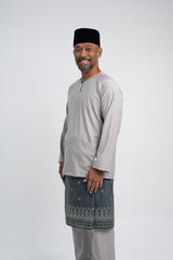 Patawali Modern Fit Baju Melayu Teluk Belanga - Ash Grey