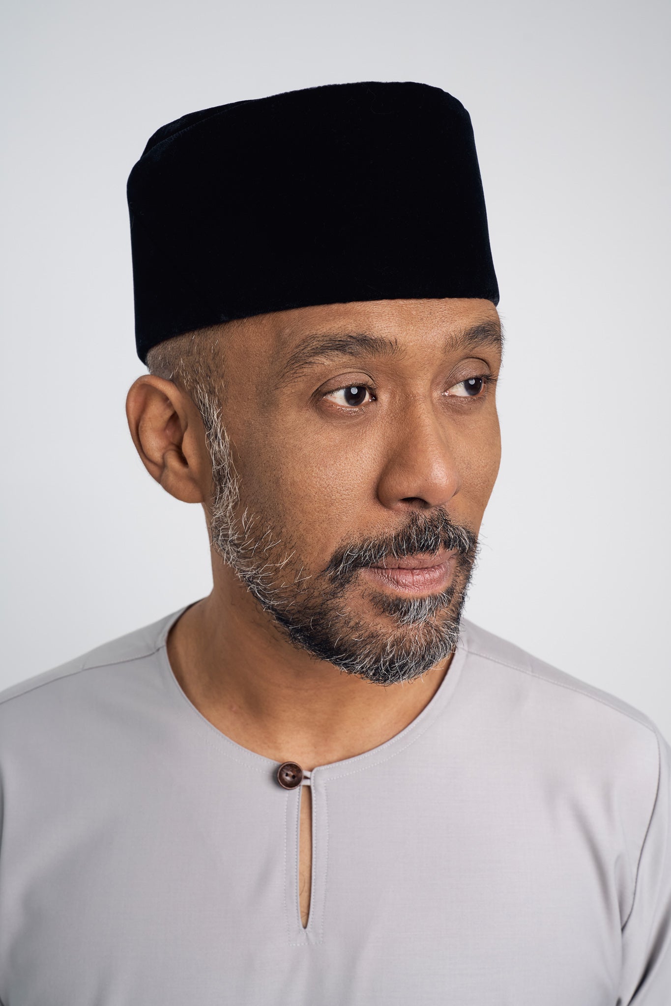 Patawali Modern Fit Baju Melayu Teluk Belanga - Ash Grey