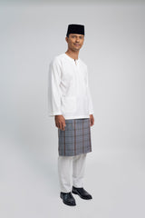 Patawali Modern Fit Baju Melayu Teluk Belanga - Antique White