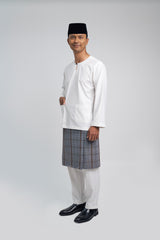 Patawali Modern Fit Baju Melayu Teluk Belanga - Antique White