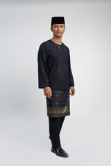 Patawali Modern Fit Baju Melayu Teluk Belanga - Opal Black