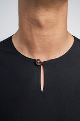 Patawali Modern Fit Baju Melayu Teluk Belanga - Opal Black