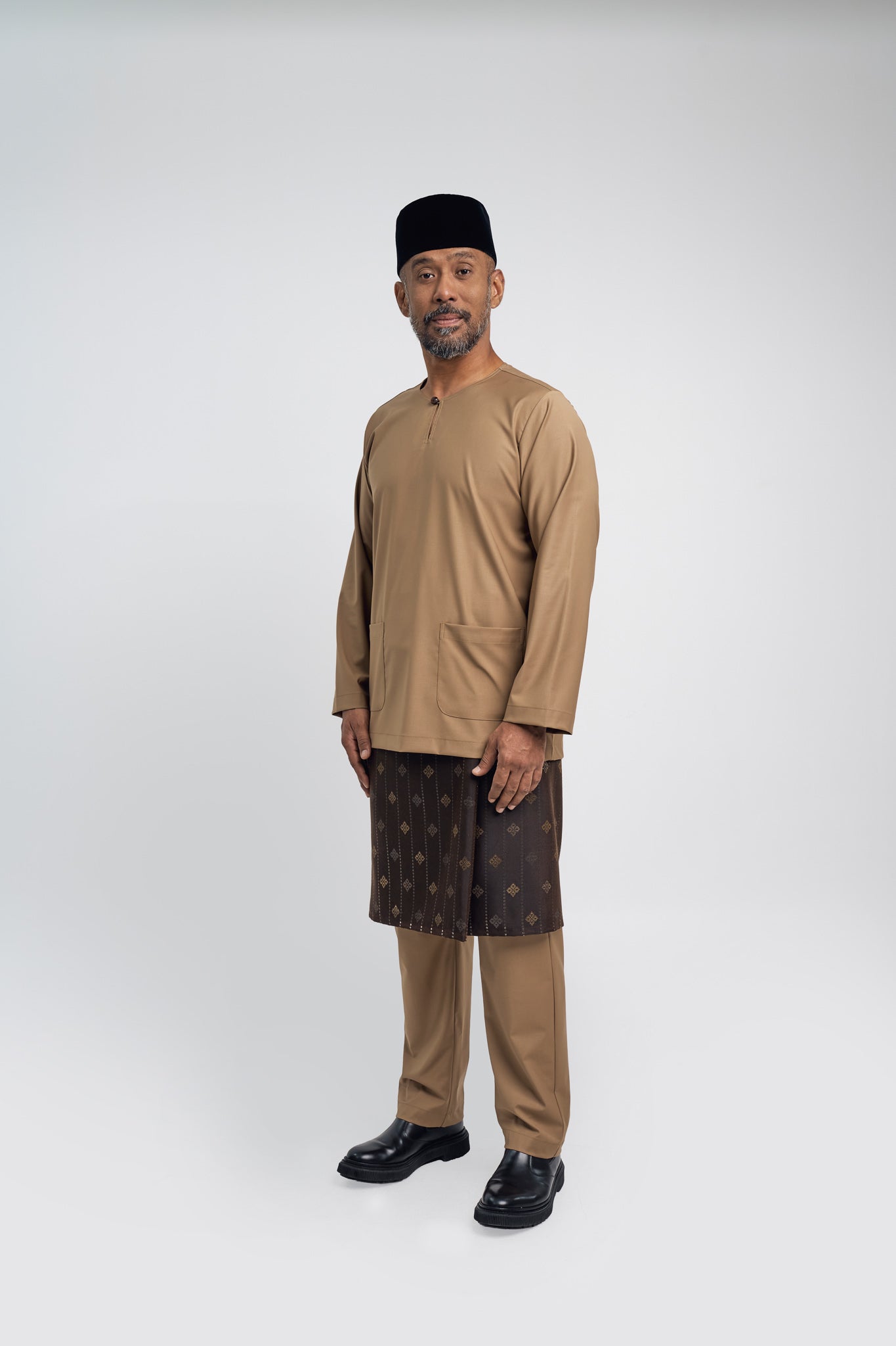 Patawali Modern Fit Baju Melayu Teluk Belanga - Hazel Brown