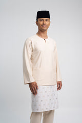 Patawali Modern Fit Baju Melayu Teluk Belanga - Ecru Beige