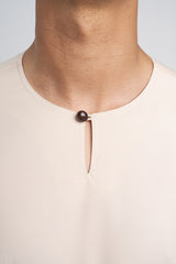 Patawali Modern Fit Baju Melayu Teluk Belanga - Ecru Beige