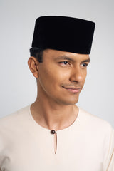 Patawali Modern Fit Baju Melayu Teluk Belanga - Ecru Beige