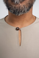 Patawali Modern Fit Baju Melayu Teluk Belanga - Light Olive