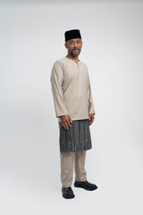 Patawali Modern Fit Baju Melayu Teluk Belanga - Light Olive